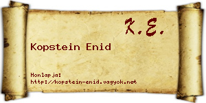 Kopstein Enid névjegykártya